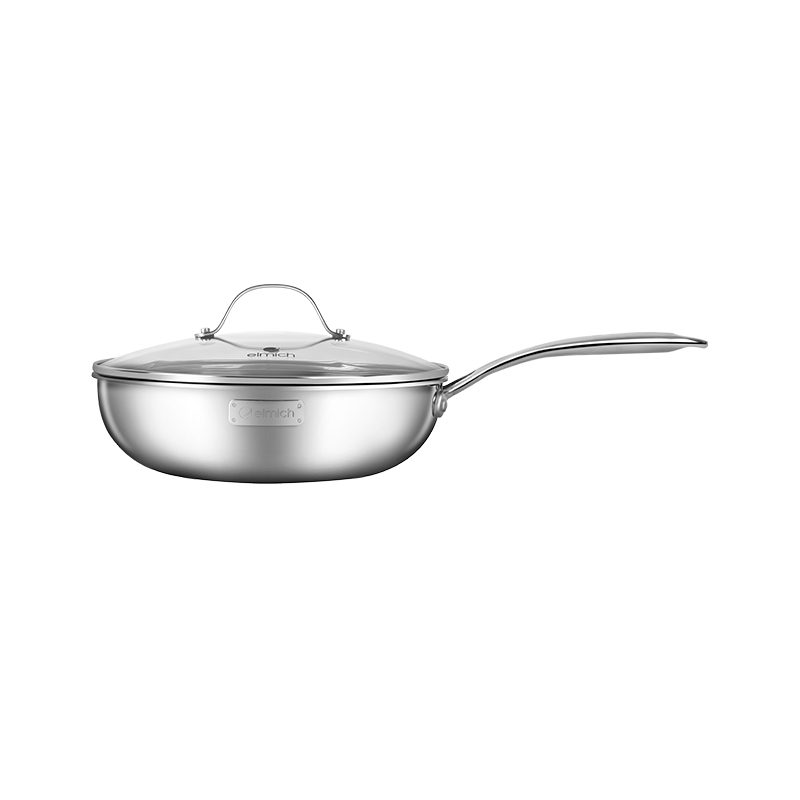 Chảo nguyên khối sâu lòng inox 304 EL-4846OL size 26cm