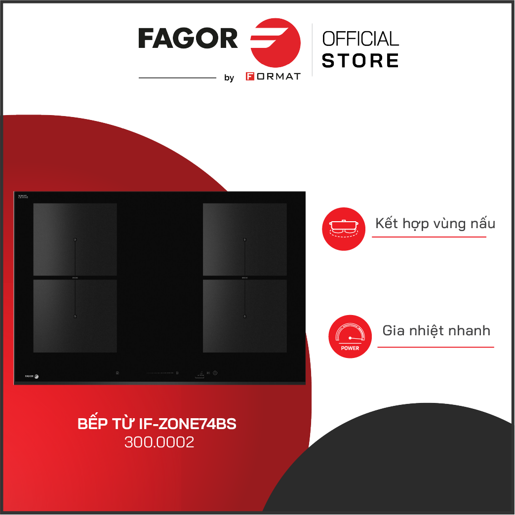 Bếp từ 5 vùng nấu FAGOR IF-ZONE74BS (300.0002)