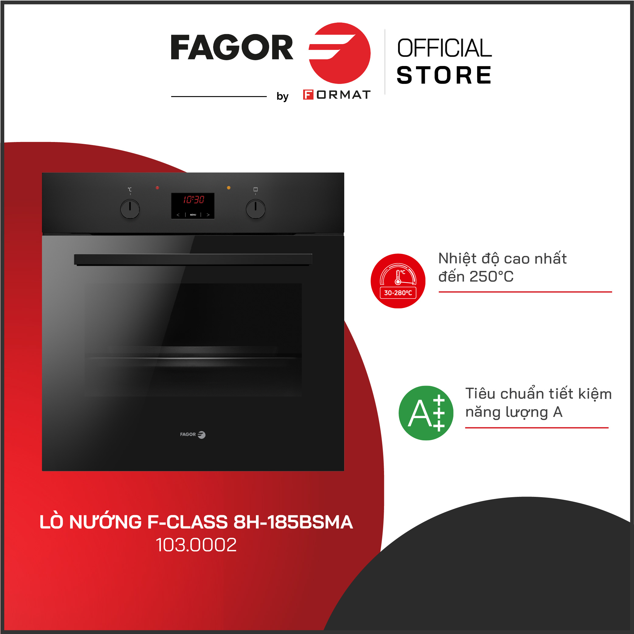 Lò nướng âm tủ F-class FAGOR 8H-185BSMA (103.0002)