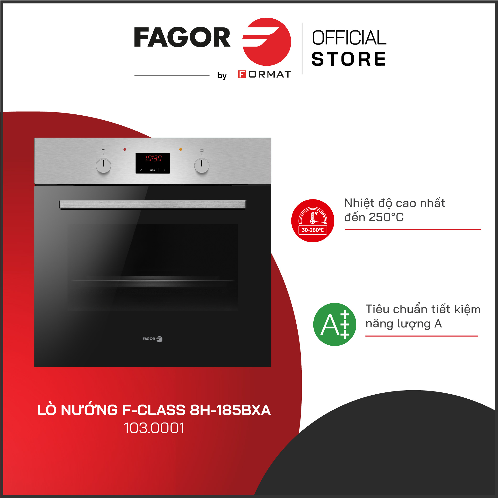 Lò nướng âm tủ F-class FAGOR 8H-185BXA (103.0001)