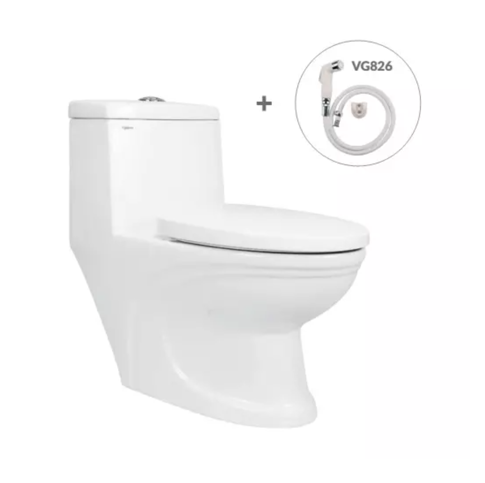 Bàn cầu một khối V39M + Vòi xịt VG826