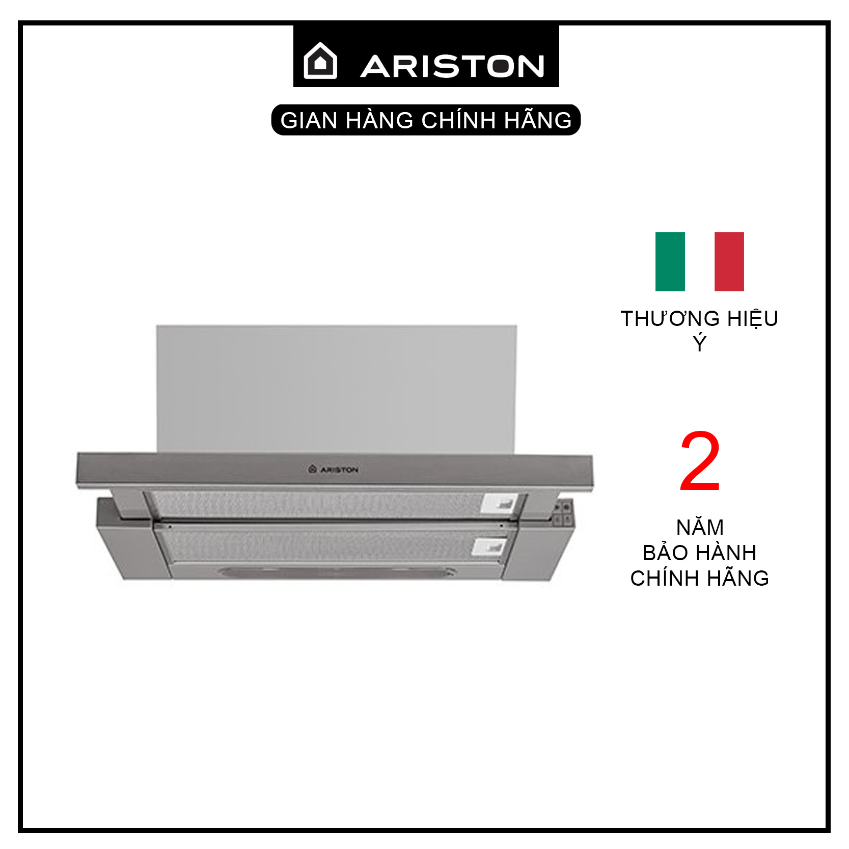 Máy hút mùi kéo Ariston, lắp âm tủ AH6.4LMIX