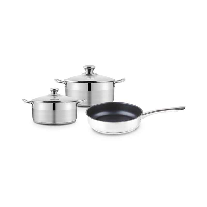 Bộ nồi inox Smartcook SM2104MN size Nồi 18, 22, chảo 26 cm