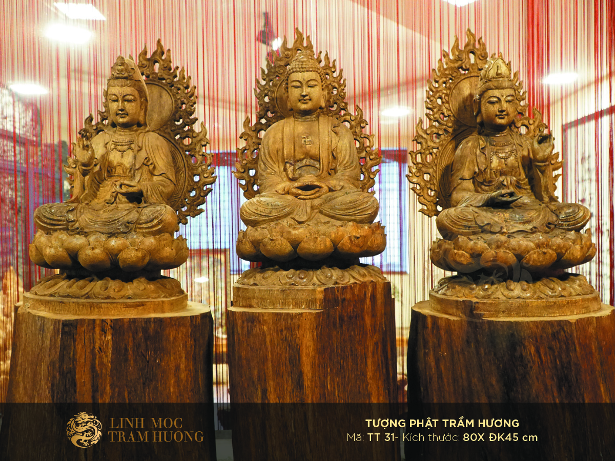 Tượng phật trầm hương có đế