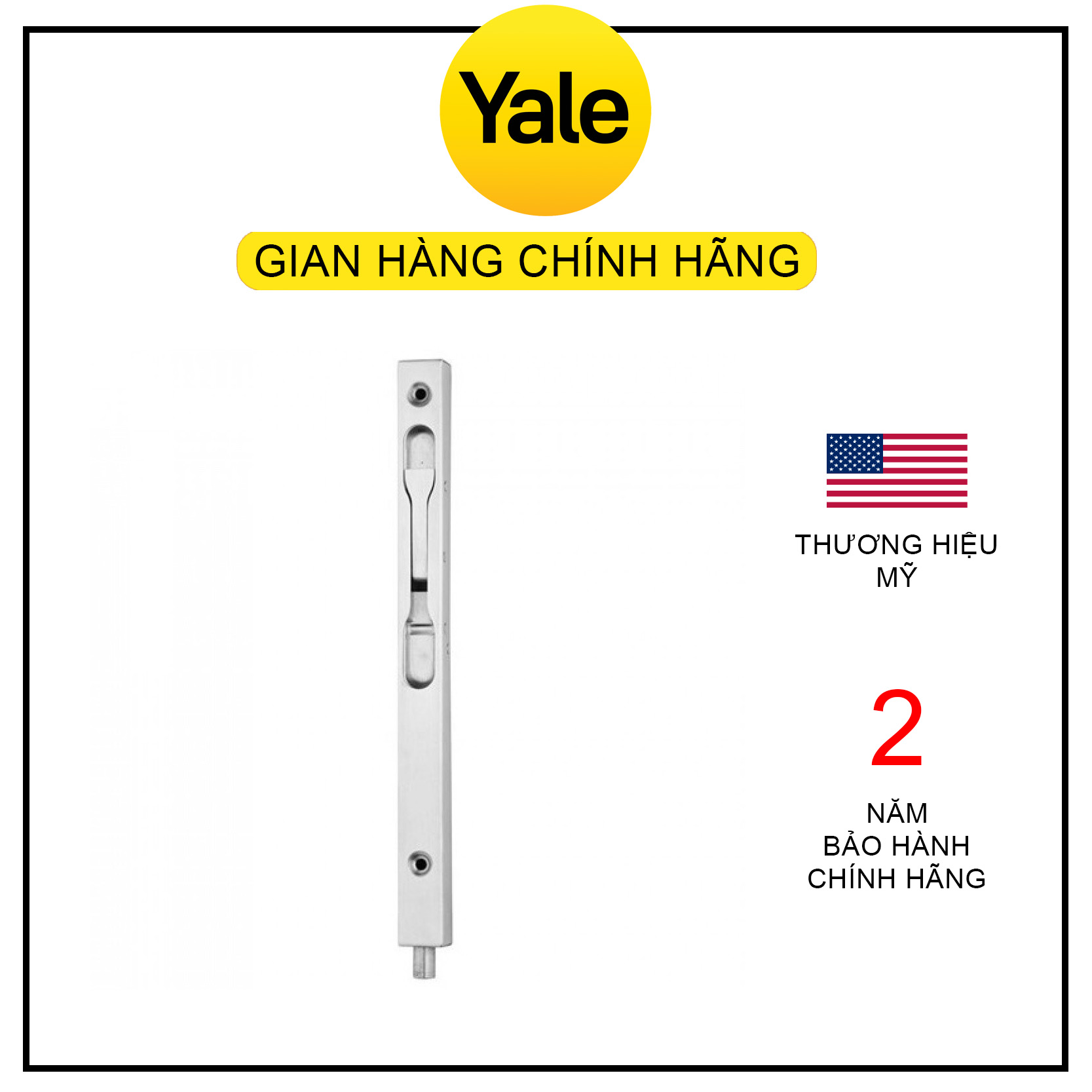 Chốt âm cửa gỗ YALE YFB-020BUS32D