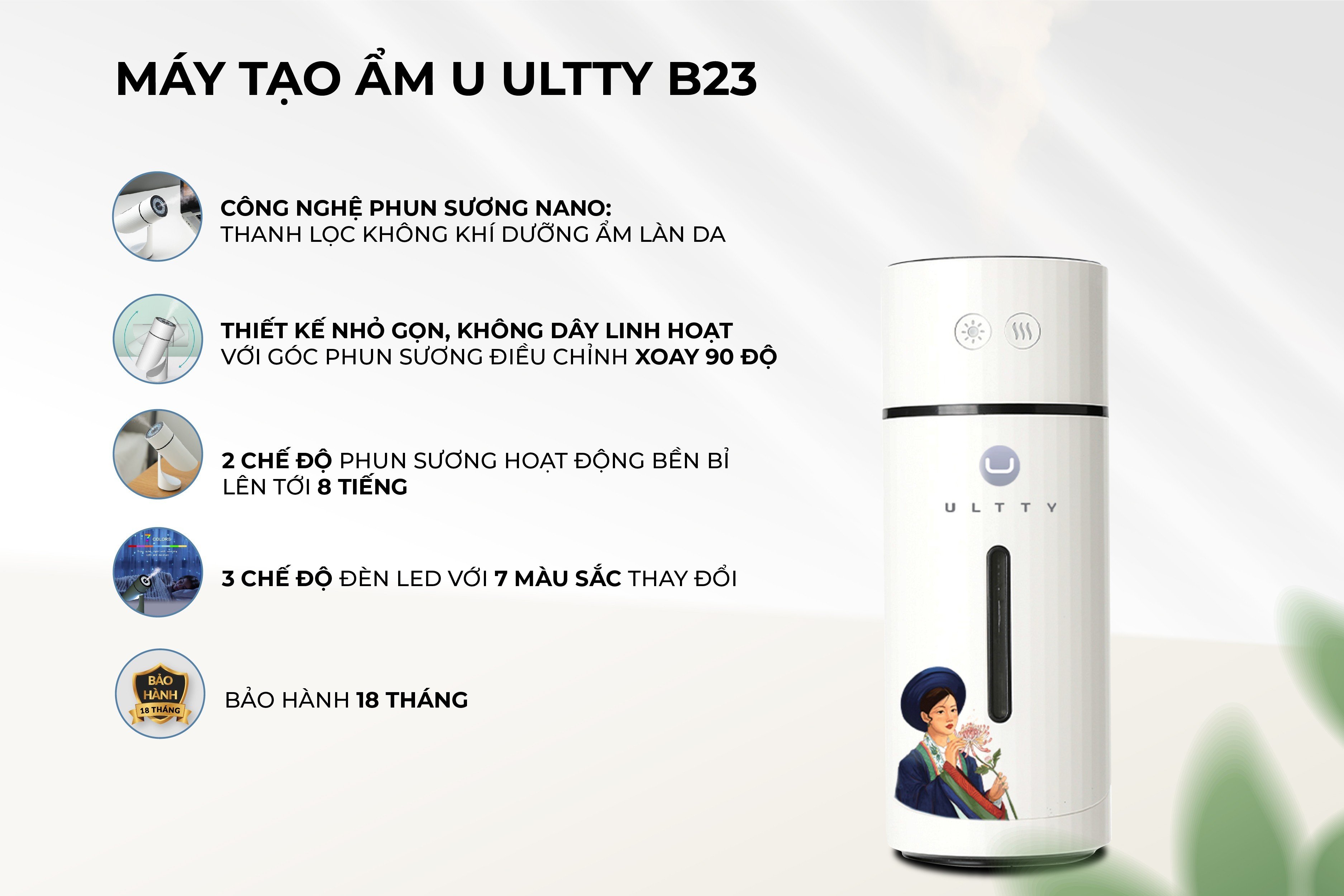 Máy tạo ẩm U ULTTY B23