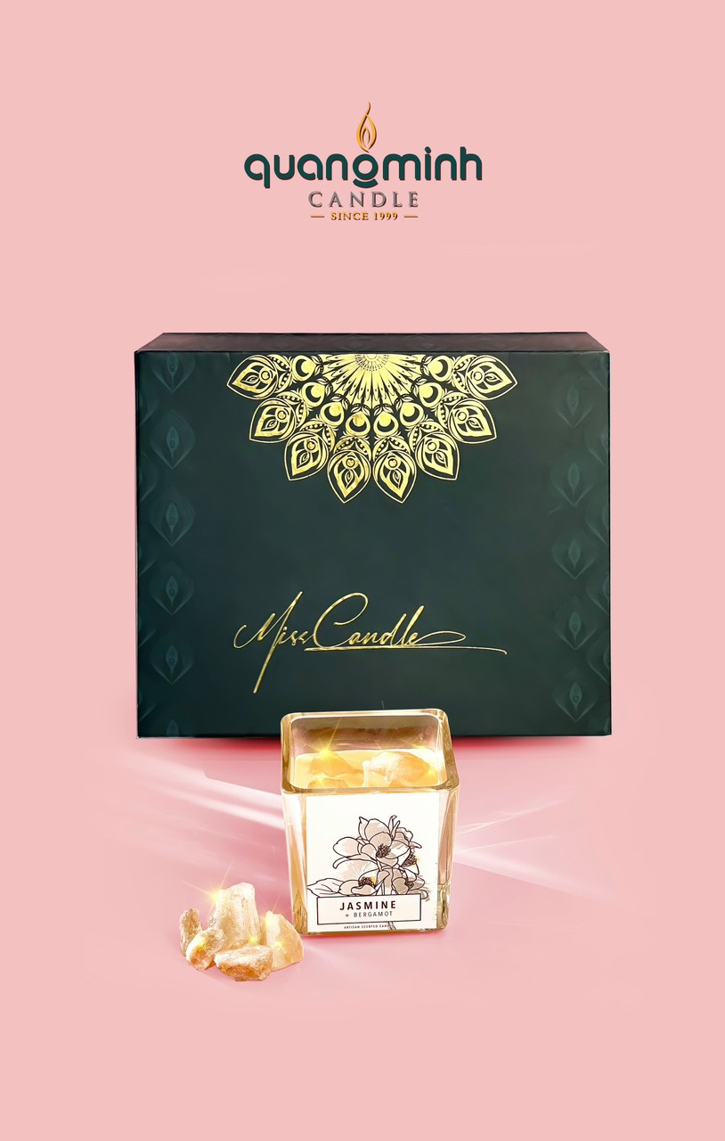 Miss Candle Ly Nến Thủy Tinh Healing Crystals 02 - Citrus