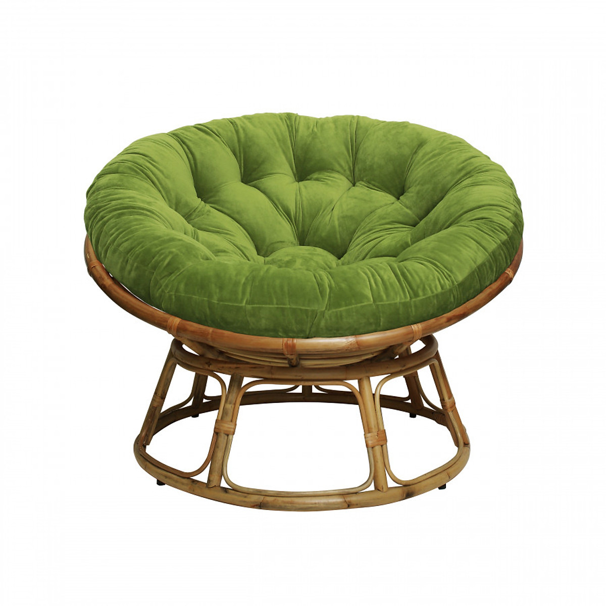 Đệm ngồi ghế papasan - Xanh rêu - 1,2m