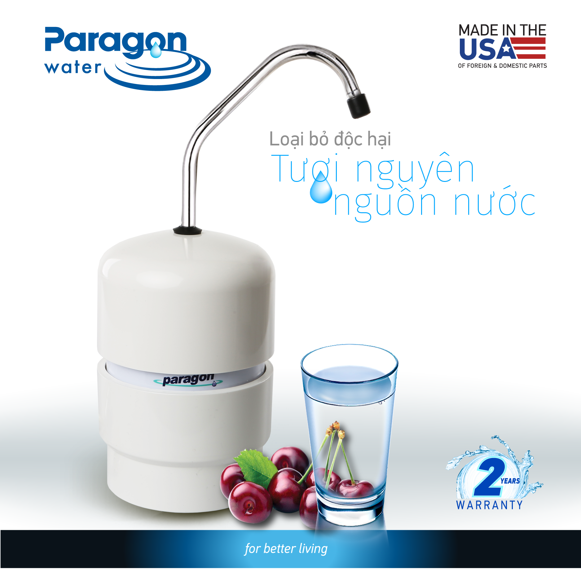 Bộ lọc nước đặt bàn P3050 thương hiệu Paragon Water