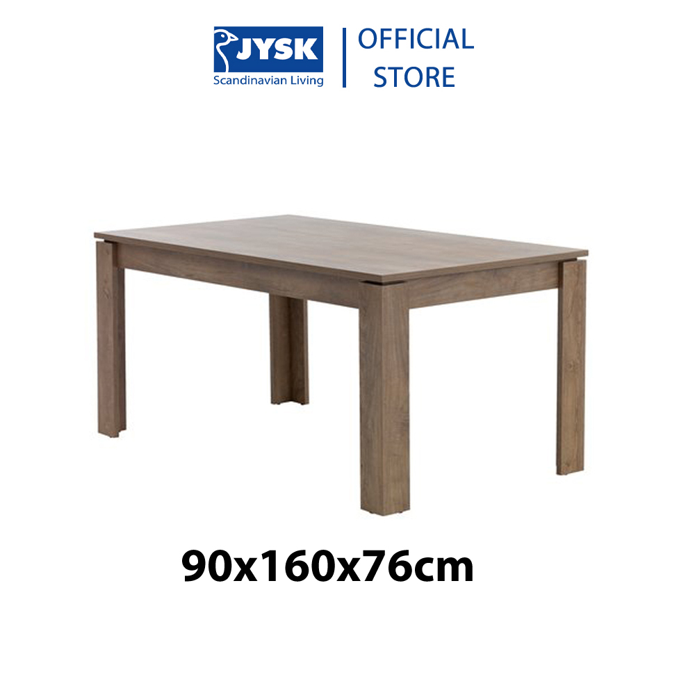 Bàn ăn | JYSK Vedde | gỗ công nghiệp | màu sồi đậm | D160xR90xC76cm