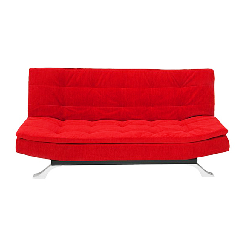 Sofa giường vải nhung Kalloni BNS/2017A 170 x 86 x 75 cm (Đỏ)