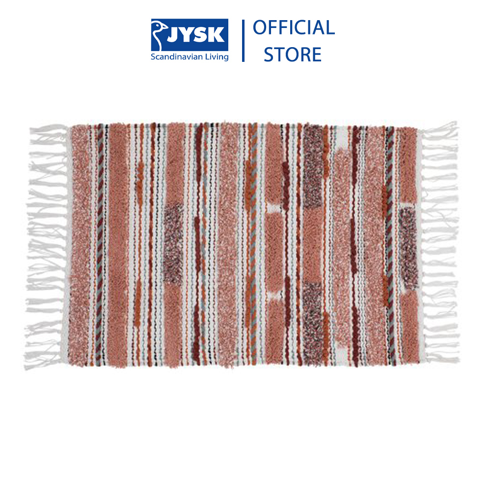 Thảm phòng tắm | JYSK Alvesta | cotton | hoạ tiết | 50x80cm