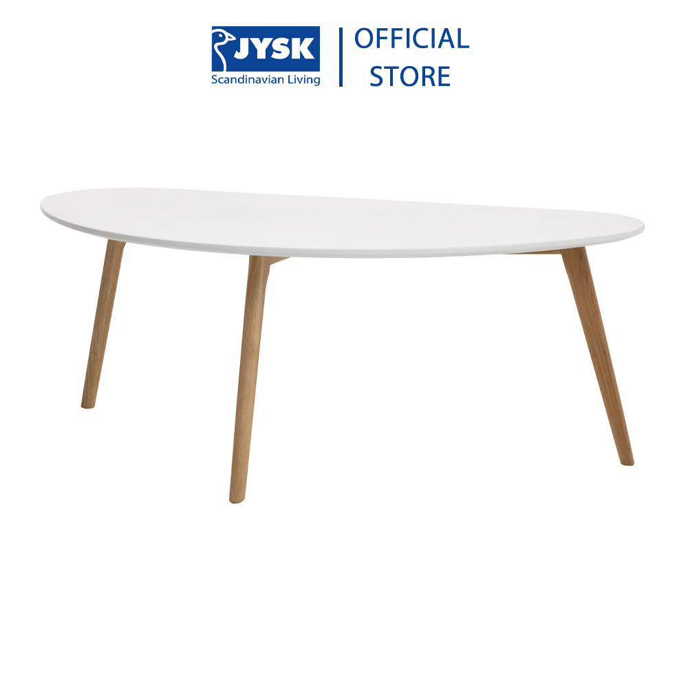 Bàn cafe | JYSK Lejre | gỗ công nghiệp/gỗ sồi | trắng/sồi | D120xR60xC45cm