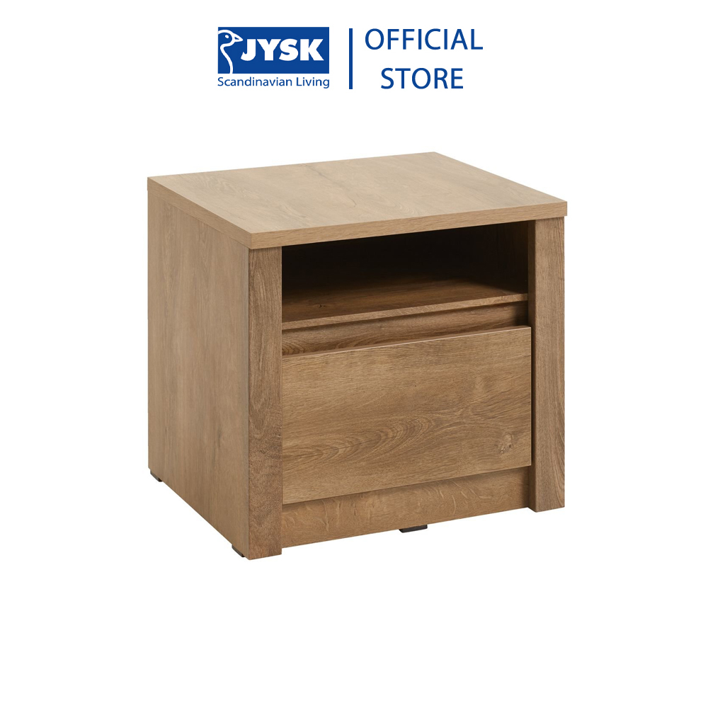 Tủ đầu giường | JYSK Vedde | gỗ công nghiệp màu sồi | 50x40x46cm