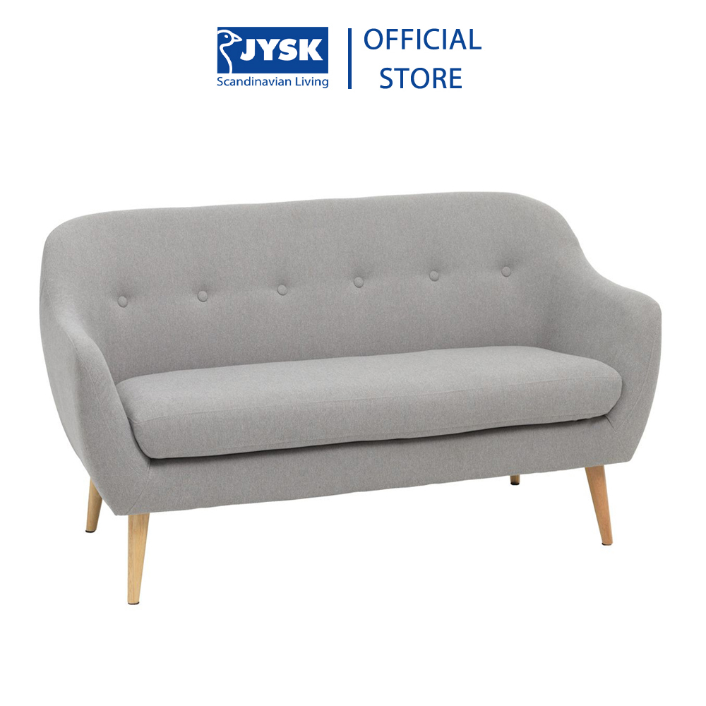 Sofa 2.5 chỗ ngồi | JYSK Alunda | vải polyester xám nhạt | 170x81x82cm