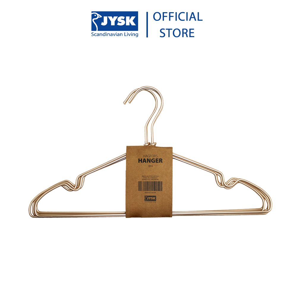 Bộ 5 móc áo | JYSK Hagfors | Alu | màu đồng | 41x21x0.4cm