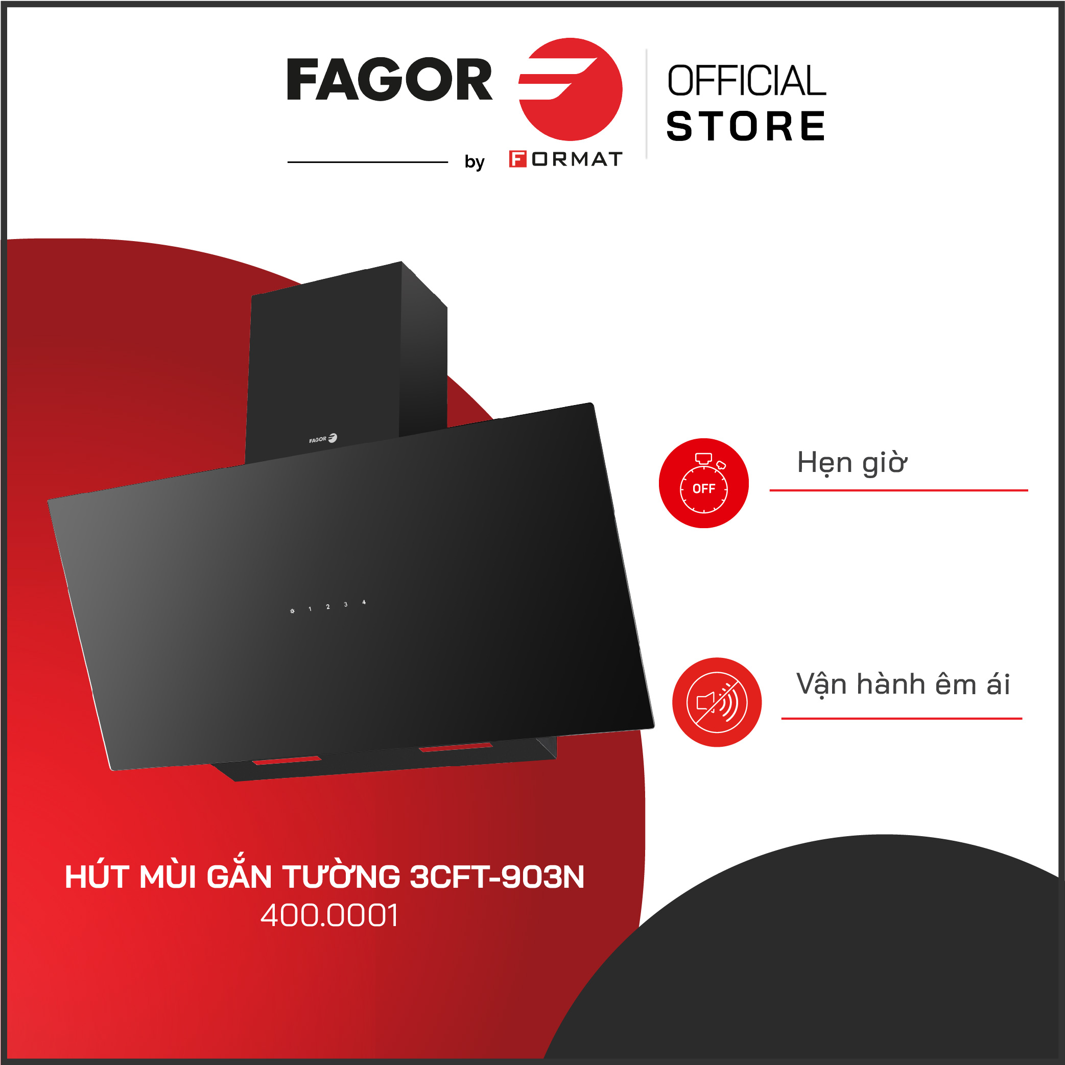Máy hút mùi thiết kế FAGOR 3CFT-903N (400.0001)