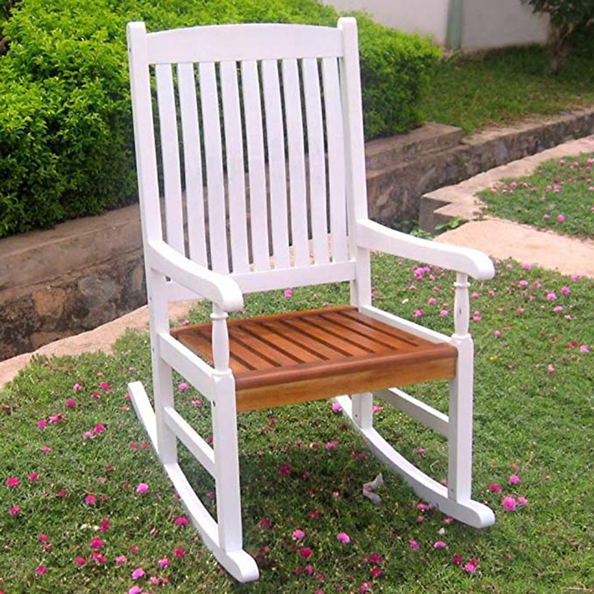 Ghế bập bênh thư giản Juno Sofa sân vườn ban công gỗ tự nhiên màu gỗ tự nhiên