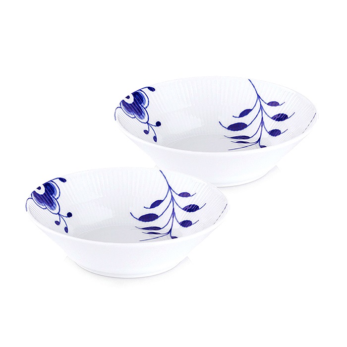 Bộ 2 Bát sâu lòng kiểu Hàn Quốc Royal Copenhagen, họa tiết Blue Mega số 569, dung tích 500ml, chất liệu sứ