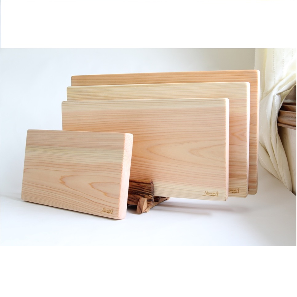 Khay, thớt gỗ thủ công Mimok Hàn Quốc, chất liệu gỗ Hinoki kháng khuẩn tự nhiên, kích thước W48xH28XD2.5cm