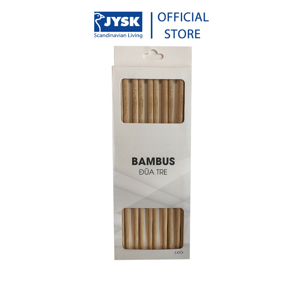 Đũa tre | JYSK Bambus | bộ 5 đôi | D24cm