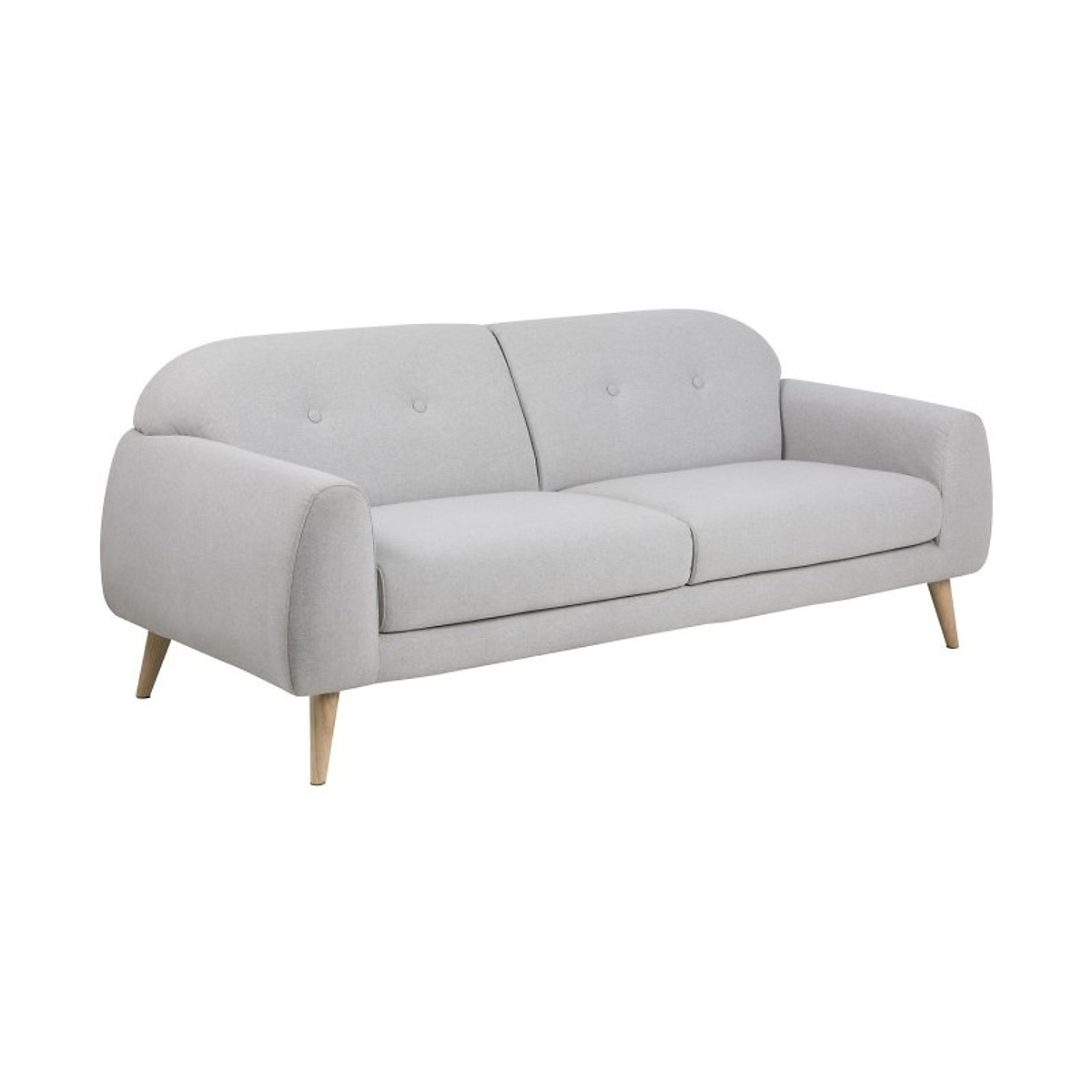 Sofa 3S Faster Vải Polyester JYSK - Xám Nhạt