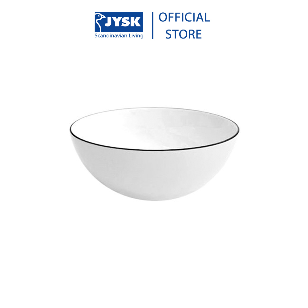 Bát nước chấm | JYSK nID | sứ trắng bóng viền đen | DK9x4cm