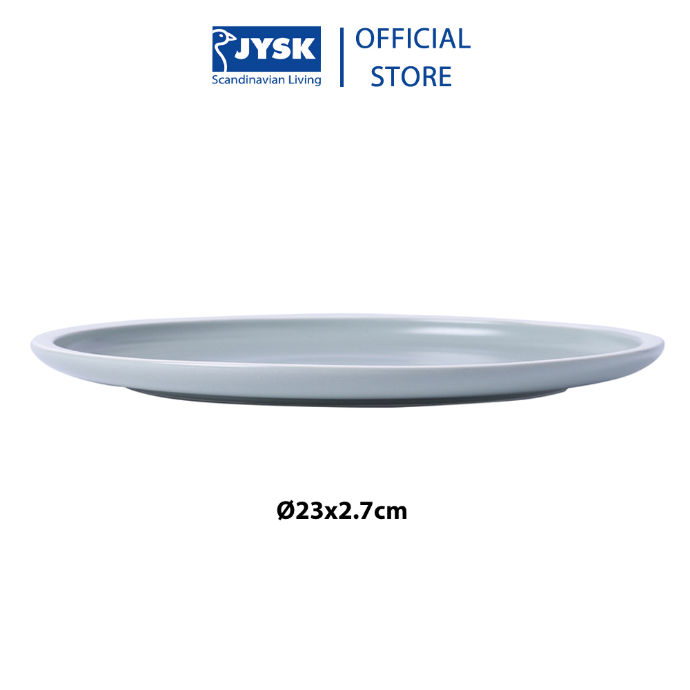 Đĩa | JYSK Kimchi | sứ | xanh bạc hà viền trắng | DK23xC2.7cm