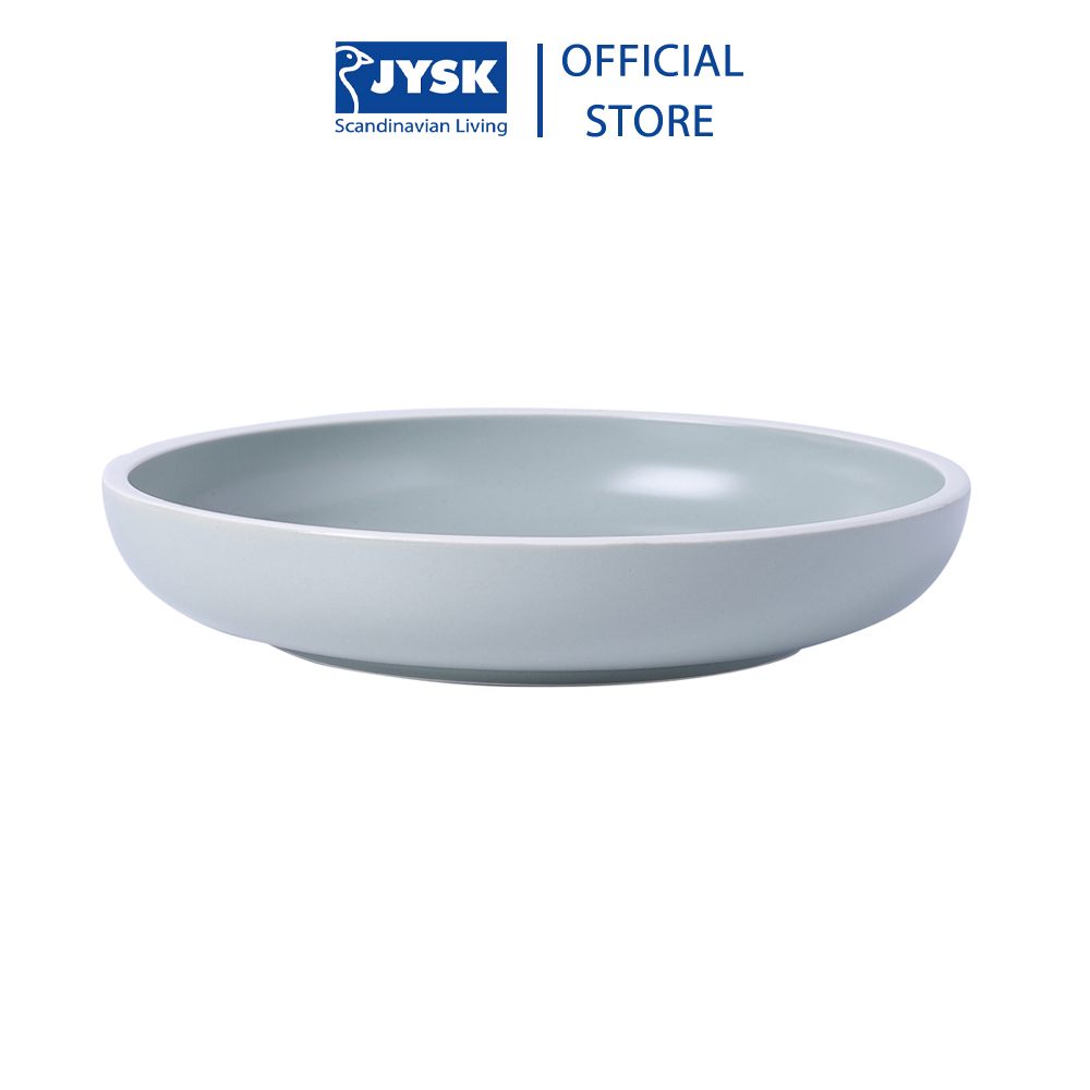Đĩa súp | JYSK Kimchi | sứ xanh bạc hà viền trắng | DK22.5x5cm