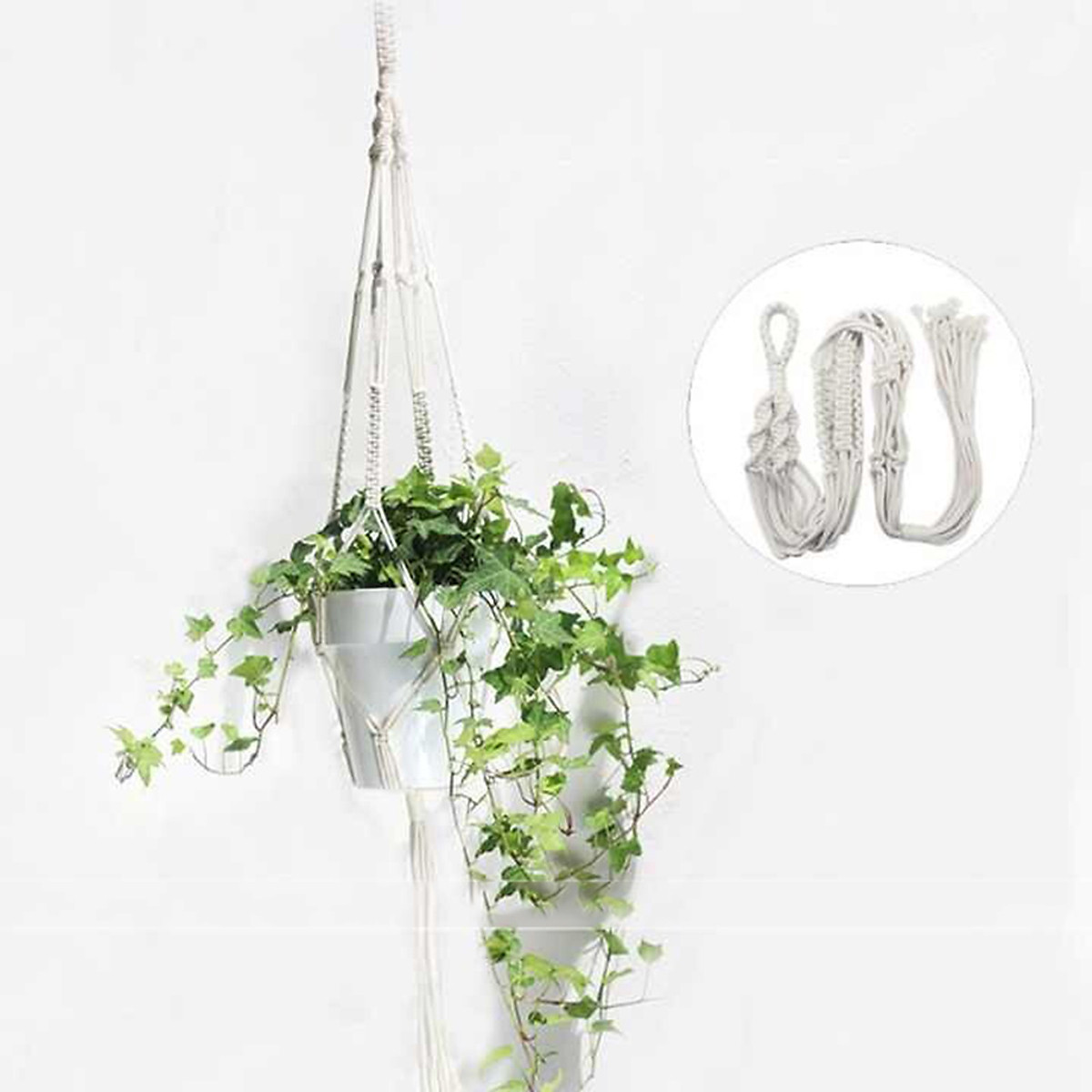 Dây treo chậu cây cảnh lọ hoa dây trang trí phối màu - chất liệu Cotton tự nhiên thân thiện với môi trường