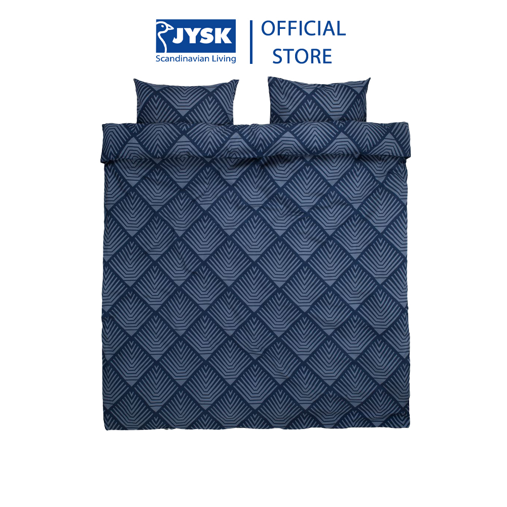 Bộ vỏ chăn gối đôi | JYSK Nova | cotton |  xanh | R200xD220cm/R50xD70cm