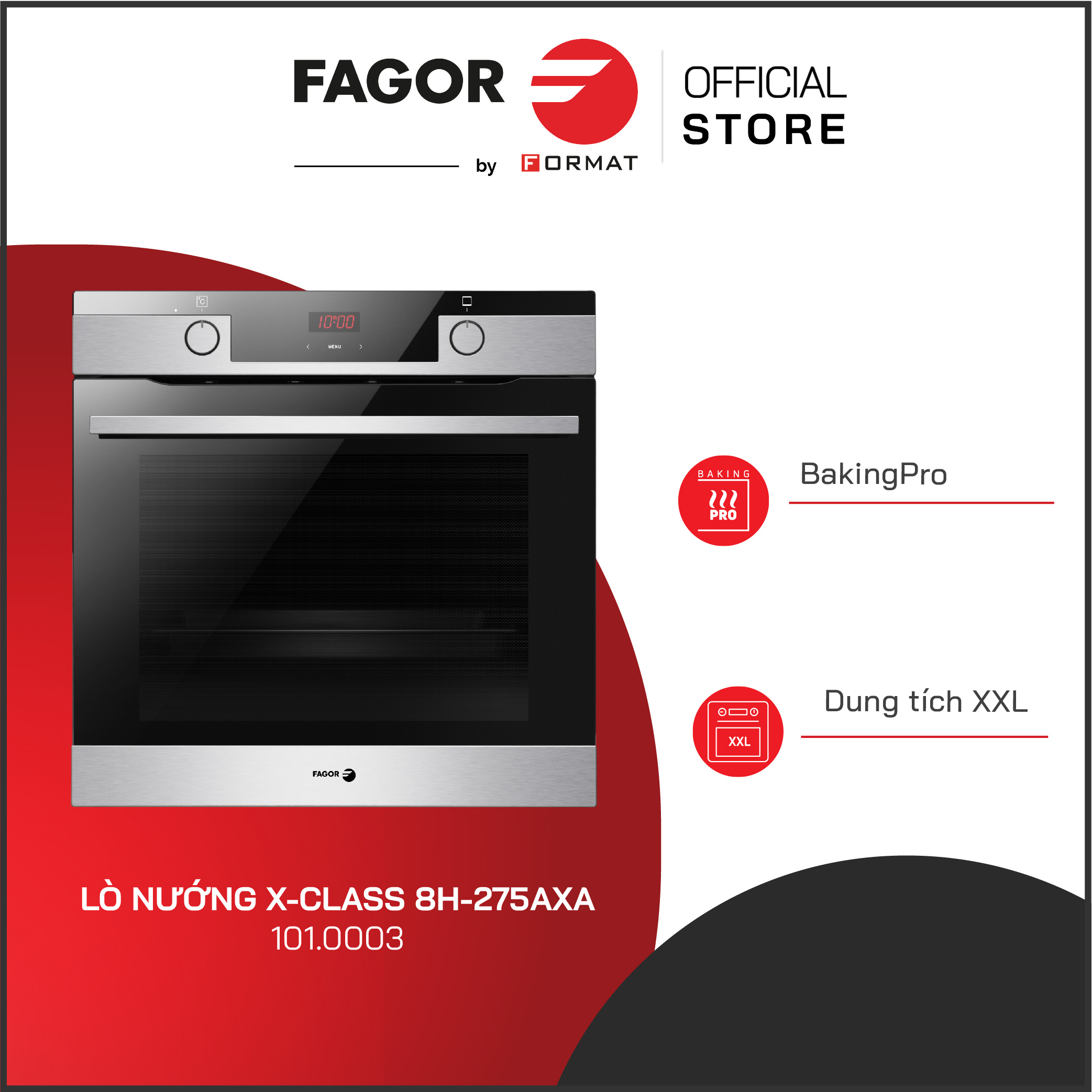 Lò nướng âm tủ X-class FAGOR 8H-275AXA (101.0003)