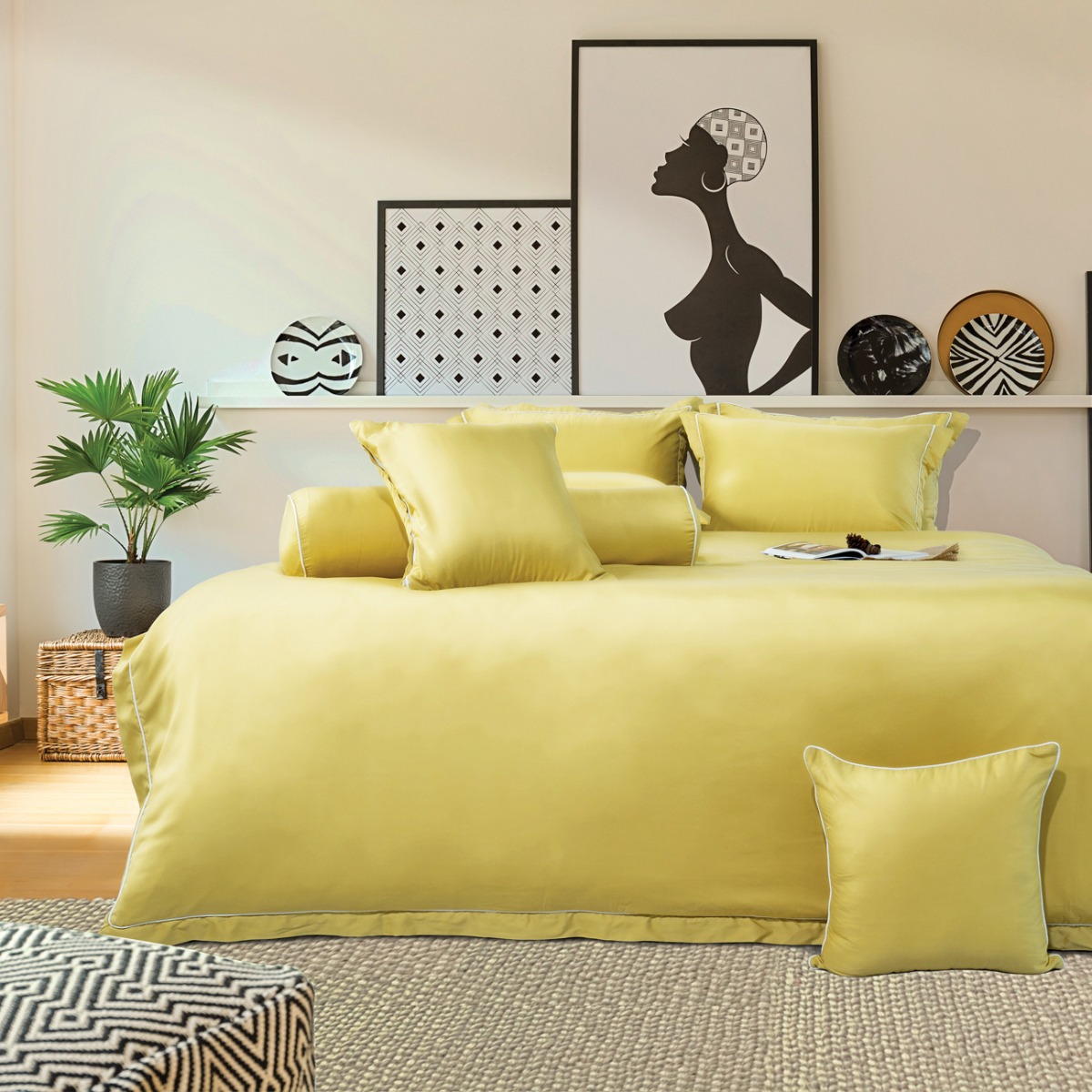 Bộ chăn bốn mùa Honey Yellow ESTR23054 160x200