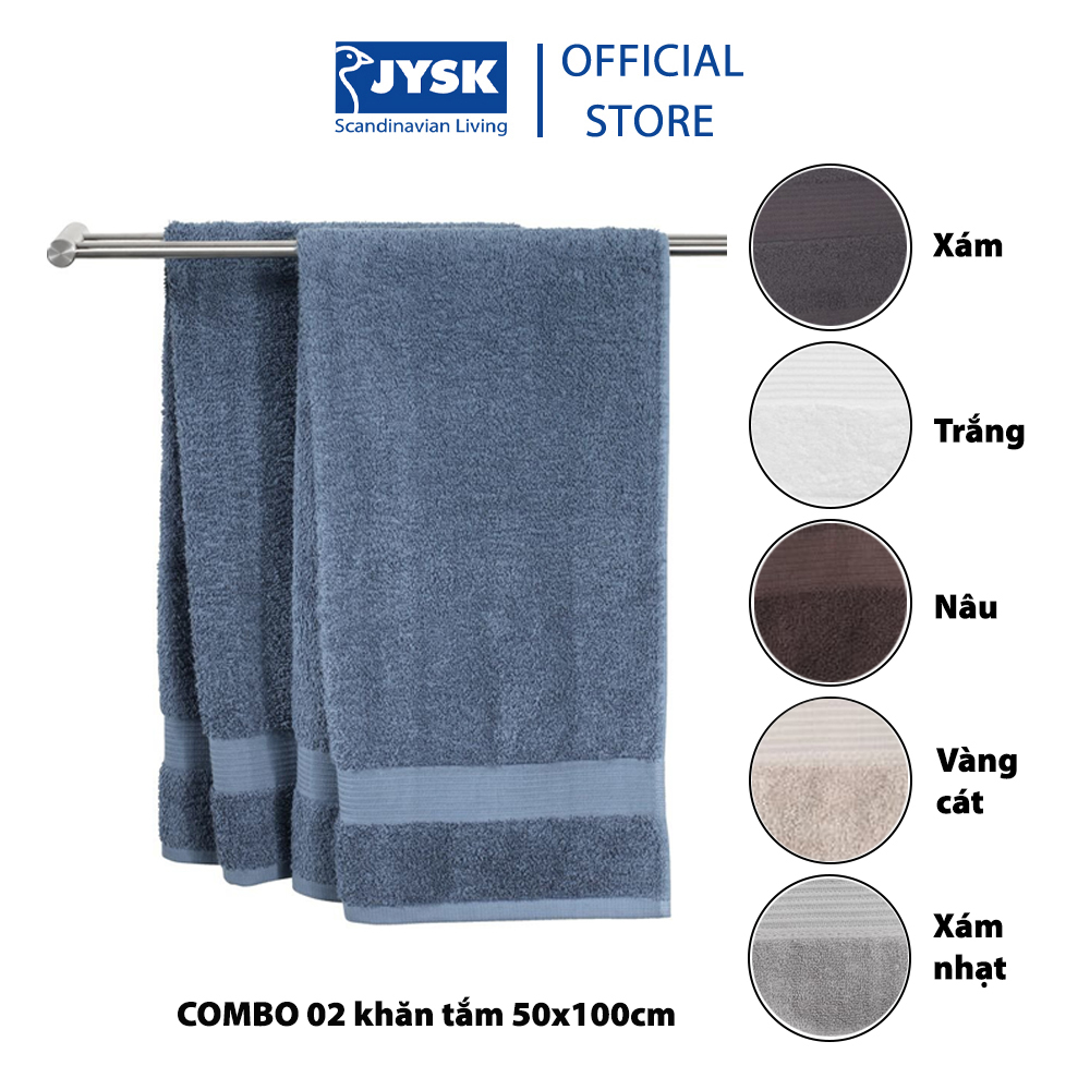 Combo 02 | Khăn tắm | JYSK | Karlstad cotton |  D100xR50cm | nhiều màu