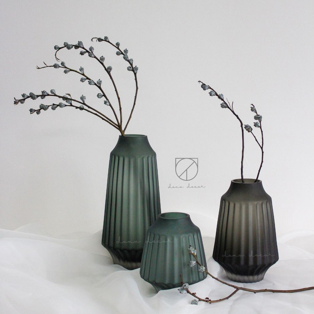 Bình Thủy Tinh Midnight Màu Xanh Lá Đậm Size M 
