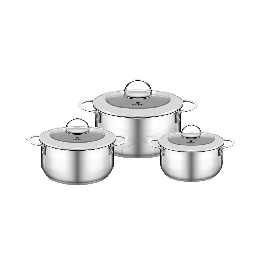 Bộ nồi 5 đáy inox 304 Elmich Celestin EL -3978 size 18,20,22cm