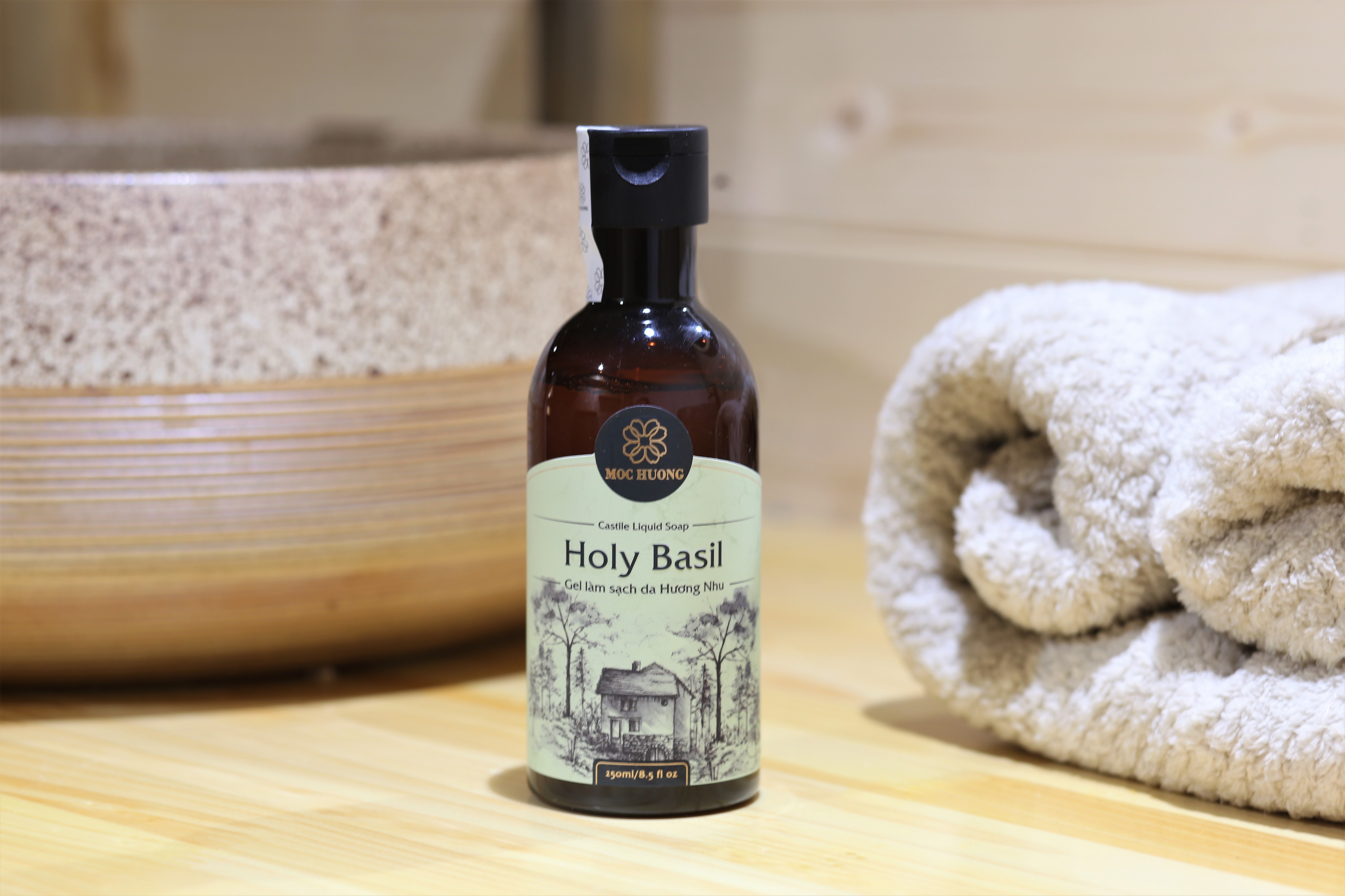 Sữa tắm tự nhiên Hương nhu Castile Liquid Soap Holy Basil 250ml