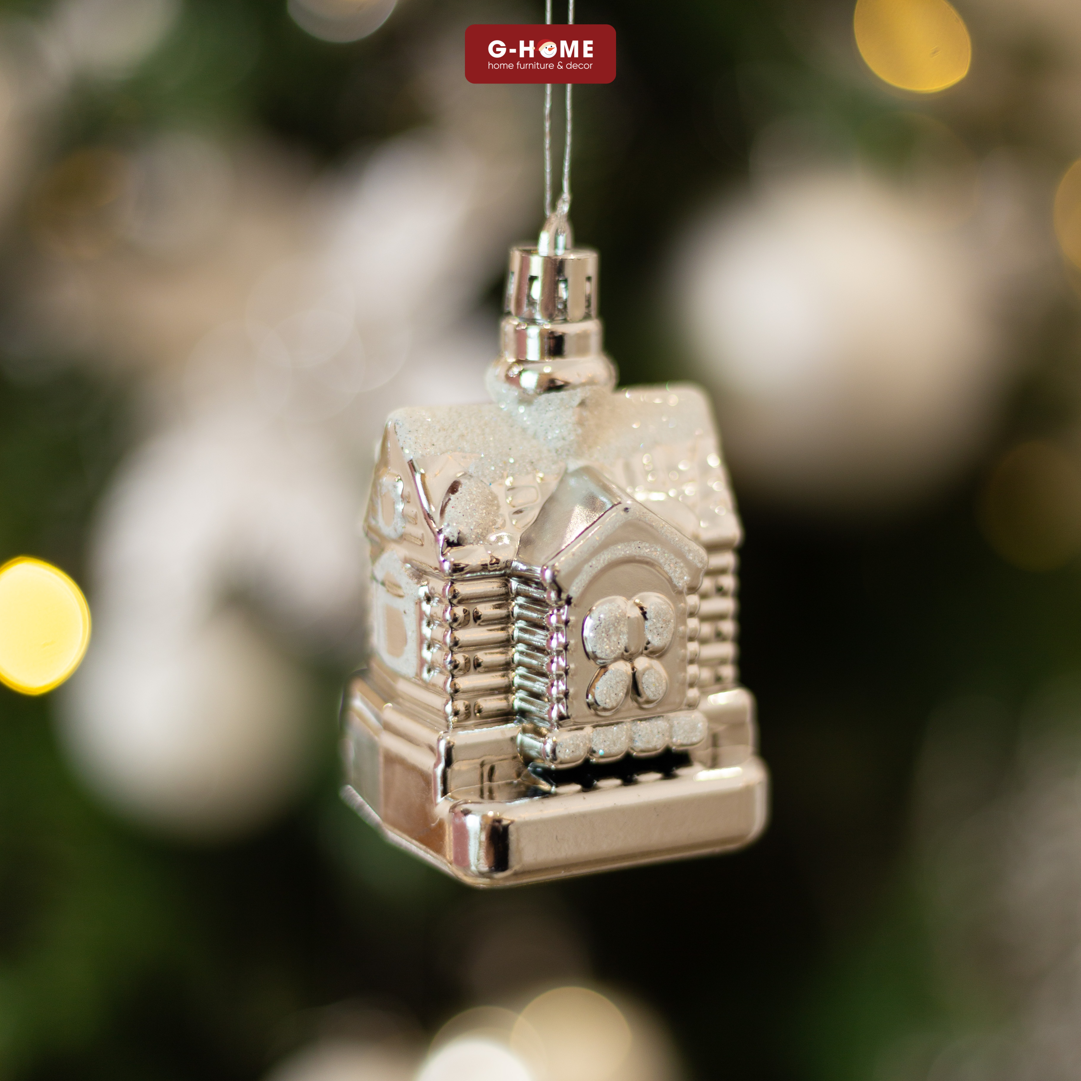 Set 80 phụ kiện trang trí giáng sinh Ghome, quả châu mix phụ kiện lấp lánh decor không gian cây thông Noel QC22 M1