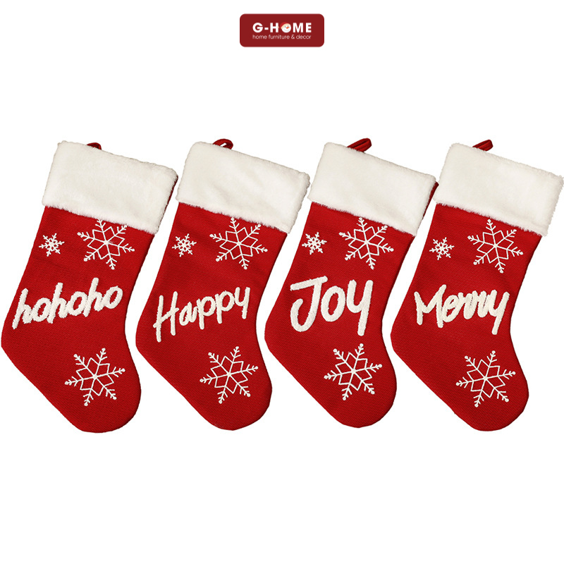 Tất nhận quà noel treo trang trí Ghome tất treo lò sưởi cây thông giáng sinh TAT22 M1-DOJOY