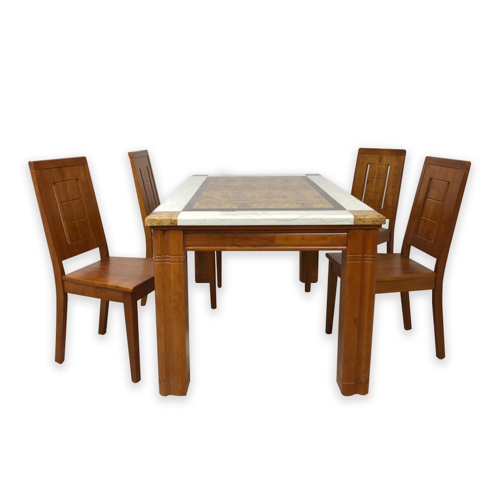 Bộ bàn ăn Click mặt đá 4-6-8 ghế Venza